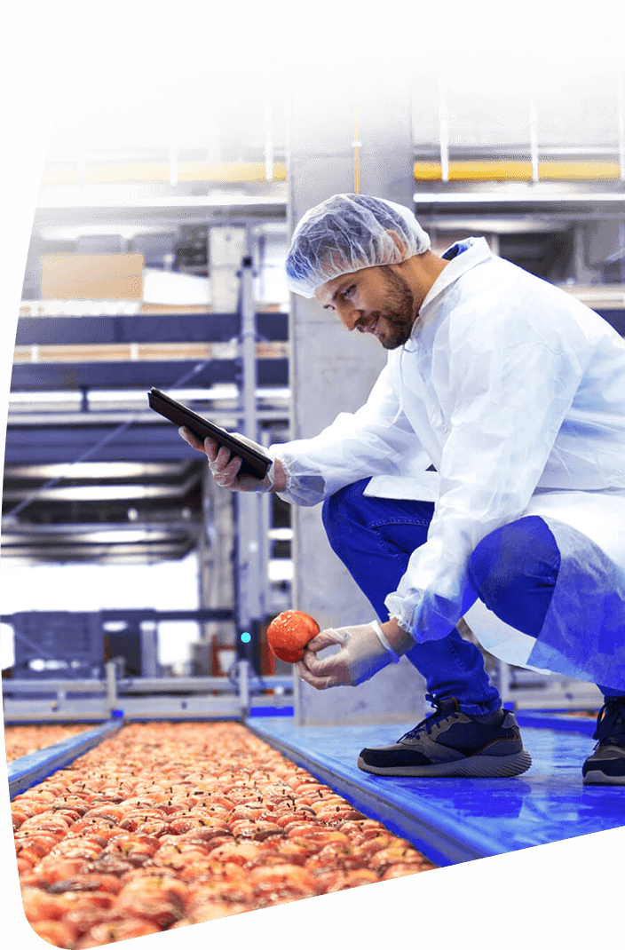 operator controleert een prodcutielijn operator controleert een prodcutielijn